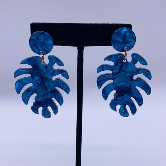 Jewelry - 🪴✨ ✨Blue Leaf Earrings✨✨